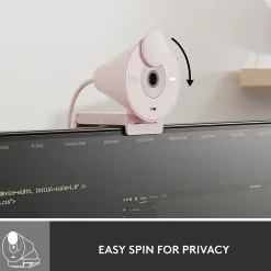 Logitech Brio 300 Full HD 1080p Webcam, 2 Megapixels, Rose (960-001447)* Webcams