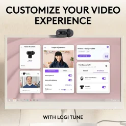 Logitech Brio 105 Full HD 1080p Webcam, 2 Megapixels, Black (960-001579)* Webcams