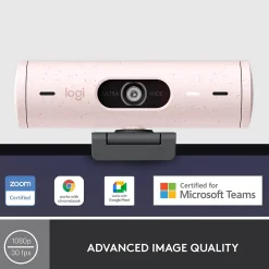 Logitech Brio 500 HD Webcam, 4 Megapixels, Rose (960-001432)* Webcams