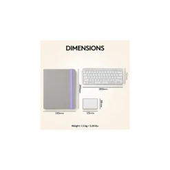 Logitech Casa Pop-Up Desk Work From Home Kit: Laptop Stand, Keyboard, Touchpad & Storage, Nordic Calm (920-011238)