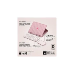 Logitech Casa Pop-Up Desk Work From Home Kit: Laptop Stand, Keyboard, Touchpad & Storage, Bohemian Blush (920-011237)