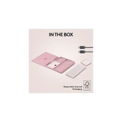 Logitech Casa Pop-Up Desk Work From Home Kit: Laptop Stand, Keyboard, Touchpad & Storage, Bohemian Blush (920-011237)