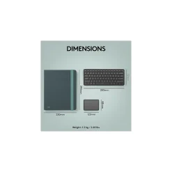 Logitech Casa Pop-Up Desk Work From Home Kit: Laptop Stand, Keyboard, Touchpad & Storage, Classic Chic (920-011236)