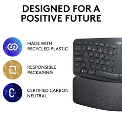 Logitech ERGO K860 Wireless Keyboard, Graphite (920-009166)* Ergonomic Keyboards