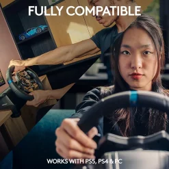 Logitech G G923 TRUEFORCE Sim Racing Wheel and Pedals for PS5, PS4 and PC, Black (941-000147)* Gaming Accessories