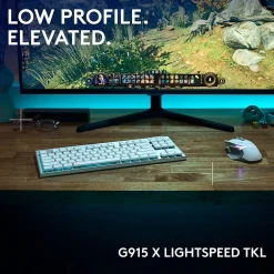 Logitech G Series G915 X LIGHTSPEED TKL Wireless Tactile Gaming Keyboard, White (920-012732)* Keyboards