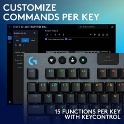 Logitech G Series G915 X LIGHTSPEED TKL Wireless Linear Gaming Keyboard, Black (920-012743)* Keyboards