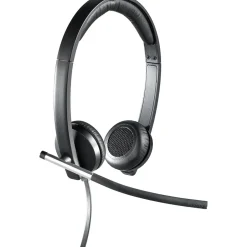 Logitech ® H650e USB Stereo Binaural Headset With Noise Cancelling Microphone* Headsets
