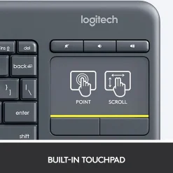 Logitech K400 Plus Wireless Touch Keyboard, Dark Gray (920-007119)* Keyboards