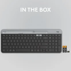 Logitech K585 Slim Multi-Device Wireless Keyboard, Graphite (920-011479)* Ergonomic Keyboards