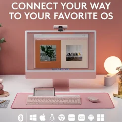 Logitech K585 Slim Multi-Device Wireless Keyboard, Rose (920-011477)* Keyboards