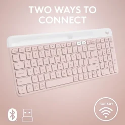 Logitech K585 Slim Multi-Device Wireless Keyboard, Rose (920-011477)* Keyboards