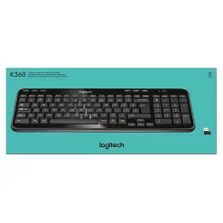 Logitech K360 Wireless Keyboard, Glossy Black (920-004088)* Keyboards