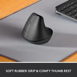 Logitech Lift Left Wireless Left-Handed Optical USB Mouse, Graphite (910-006467)* Ergonomic Mice