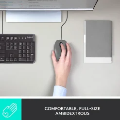 Logitech M100 Ambidextrous Optical USB Mouse, Black (910-001601)* Ergonomic Mice