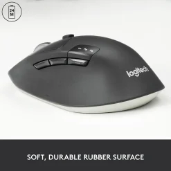 Logitech M720 TRIATHLON Wireless Ergonomic Optical Bluetooth & USB Mouse, Black (910-004790)* Ergonomic Mice