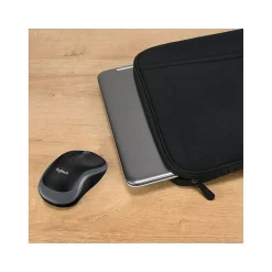 Logitech M185 Wireless Ambidextrous Optical Mouse with Laptop Sleeve, Black (910-004806)* Mice