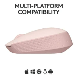 Logitech M170 Wireless Ambidextrous Optical Mouse, Rose (910-006862)* Mice