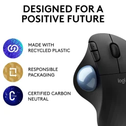 Logitech M575 Wireless Ergonomic Trackball Bluetooth & USB Mouse, (910-005869)* Ergonomic Mice