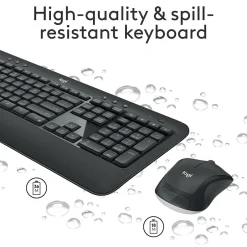 Logitech MK540 Advanced Wireless Keyboard and Mouse Combo, Black (920-008671)* Ergonomic Keyboard & Mouse Sets