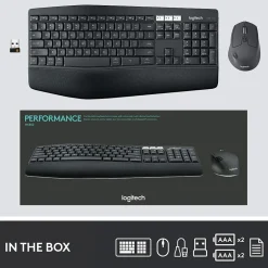 Logitech MK850 Performance Wireless Keyboard and Mouse Combo, Black (920-008219)* Ergonomic Keyboard & Mouse Sets