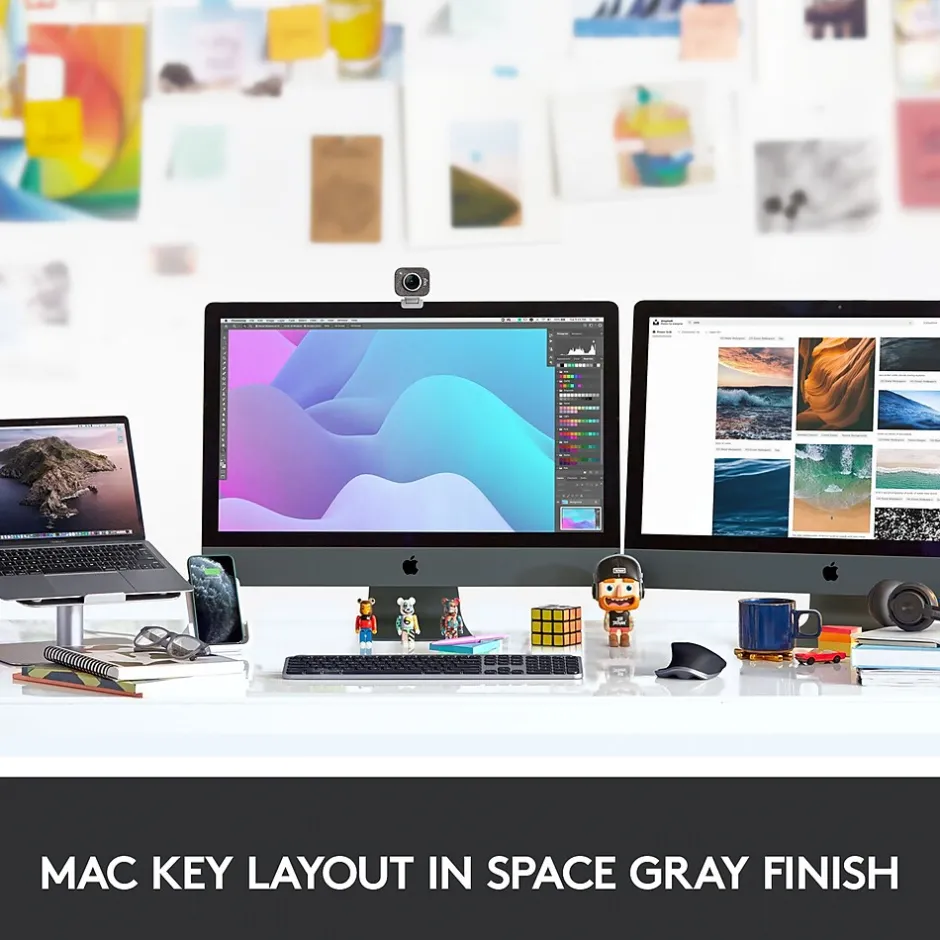 Logitech MX Keys for Mac Wireless Keyboard, Space Gray (920-009552)* Keyboards