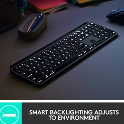 Logitech MX Keys for Mac Wireless Keyboard, Space Gray (920-009552)* Keyboards