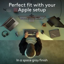 Logitech MX Keys S for Mac Wireless Keyboard, Space Gray (920-011621)* Keyboards