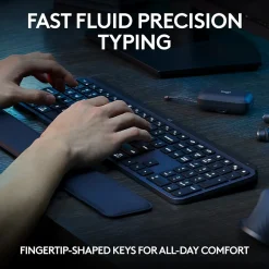 Logitech MX Keys S Wireless Keyboard, Black (920-011406)* Ergonomic Keyboards