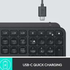 Logitech MX Keys Wireless Keyboard, Black (920-009295)* Keyboards