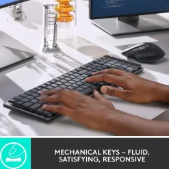 Logitech MX Mechanical Clicky Wireless Ergonomic Keyboard, Graphite (920-010549)* Ergonomic Keyboards
