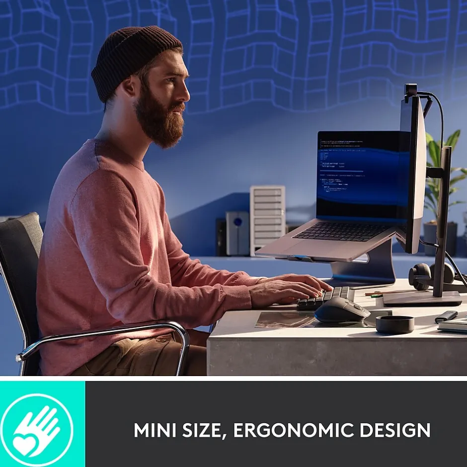 Logitech MX Mechanical Mini Illuminated Wireless Ergonomic Keyboard, Black/Gray (920-010552)* Ergonomic Keyboards