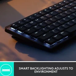 Logitech MX Mechanical Mini Illuminated Wireless Ergonomic Keyboard, Gray/Black (920-010550)* Ergonomic Keyboards