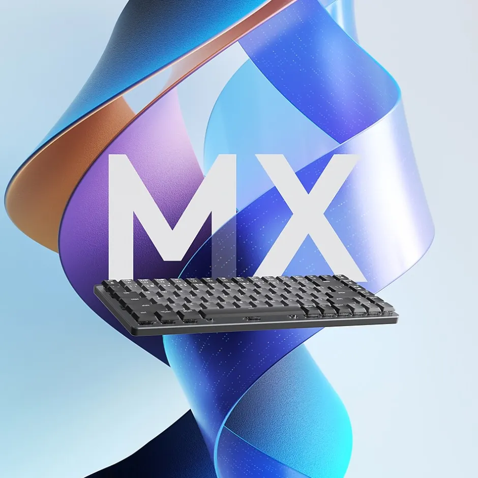 Logitech MX Mechanical Mini Illuminated Wireless Ergonomic Keyboard, Gray/Black (920-010550)* Ergonomic Keyboards