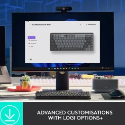 Logitech MX Mechanical Mini Illuminated Wireless Ergonomic Keyboard, Black/Gray (920-010551)* Keyboards