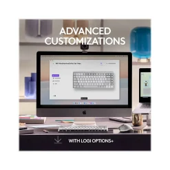 Logitech MX Mechanical Mini for Mac Wireless Ergonomic Keyboard, Pale Gray (920-010553)* Ergonomic Keyboards