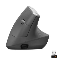 Logitech MX Vertical Wireless Ergonomic Vertical Ambidextrous Optical 2.4 GHz Mouse, Graphite (910-005447)* Ergonomic Mice