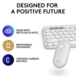 Logitech Pebble 2 Wireless Mouse Keyboard Combo, (920-012201)* Ergonomic Keyboard & Mouse Sets