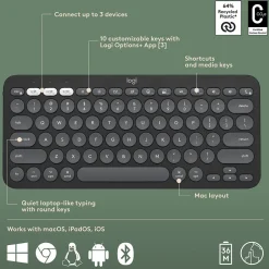 Logitech Pebble 2 Wireless Mouse Keyboard Combo, (920-012200)* Ergonomic Keyboard & Mouse Sets