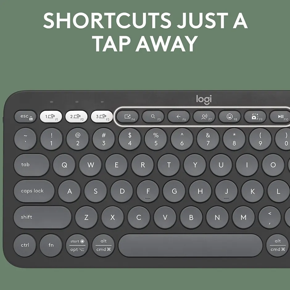 Logitech Pebble Keys 2 K380S Wireless Ergonomic Keyboard, Black (920-011775)* Ergonomic Keyboards