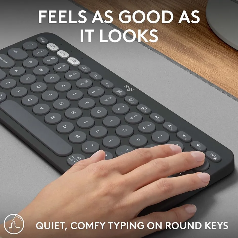Logitech Pebble Keys 2 K380S Wireless Ergonomic Keyboard, Black (920-011775)* Ergonomic Keyboards