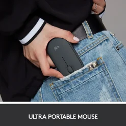 Logitech Pebble M350 Wireless Ambidextrous Optical USB Mouse, Graphite (910-005743)* Mice