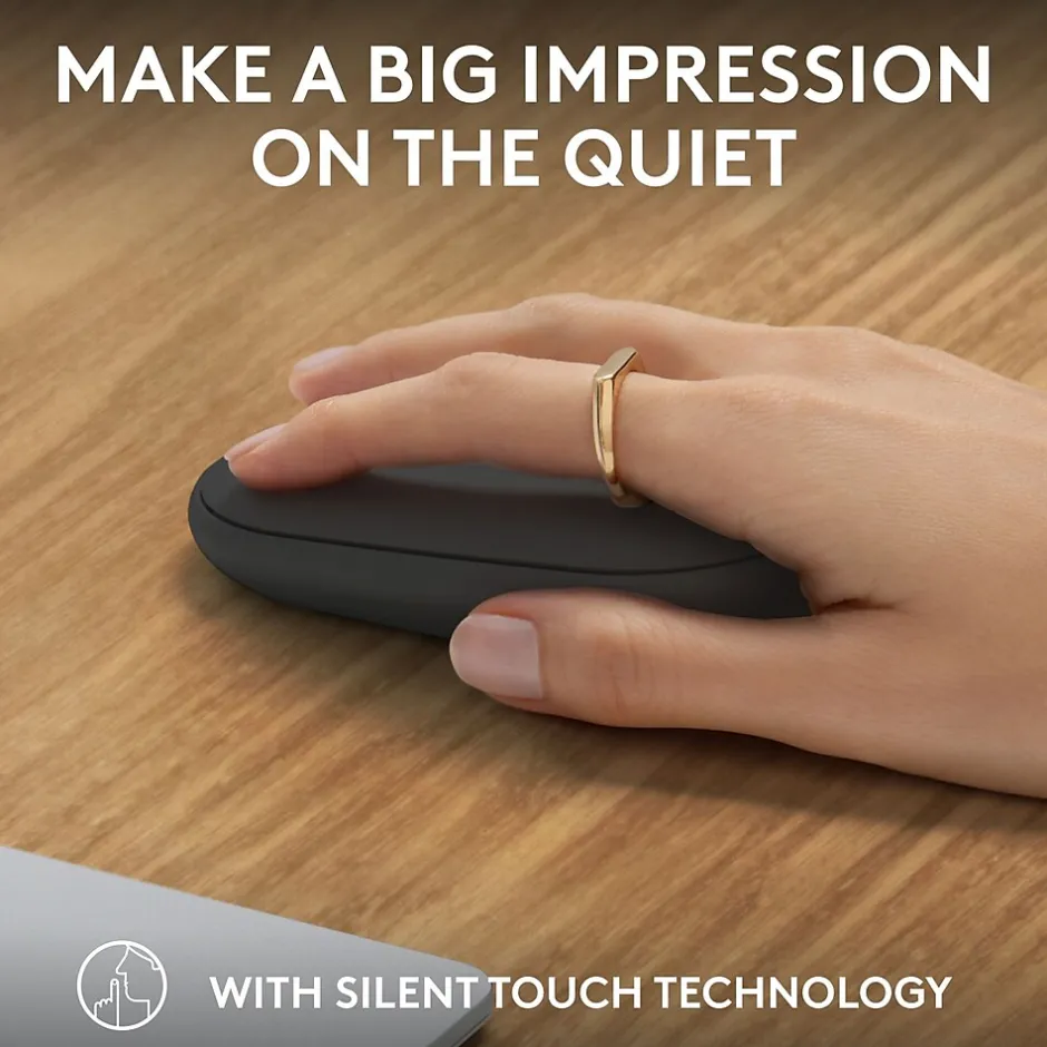 Logitech Pebble Mouse 2 M350s Wireless Ambidextrous Optical Mouse, (910-007024)* Mice