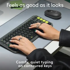 Logitech POP Icon Keys Wireless Ergonomic Keyboard, Graphite & Green (920-013143)* Ergonomic Keyboards