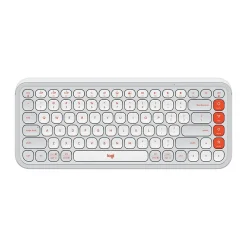 Logitech POP Icon Keys Wireless Keyboard, Off White/Orange (920-012935)* Keyboards