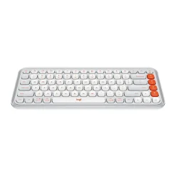 Logitech POP Icon Keys Wireless Keyboard, Off White/Orange (920-012935)* Keyboards
