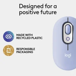 Logitech POP Wireless Ambidextrous Optical Mouse, Lilac (910-007410)* Mice