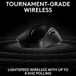 Logitech PRO X SUPERLIGHT 2 DEX Wireless Ergonomic Asymmetrical Optical USB Gaming Mouse, Black (910-007328)* Ergonomic Mice