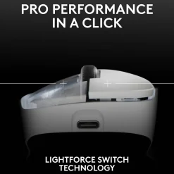 Logitech PRO X SUPERLIGHT 2 DEX Wireless Ergonomic Asymmetrical Optical USB Gaming Mouse, White (910-007363)* Ergonomic Mice