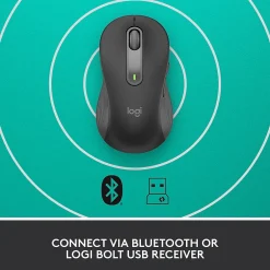 Logitech Signature M650 Large Left Wireless Optical Mouse - For Large Sized Left Hands, Graphite (910-006234)* Ergonomic Mice